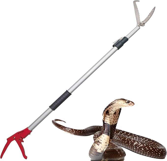 43''-67'' Snake Catcher Tongs Professional Reptile Grabber Telesicopic Wide Jaw Handling Tool 2023 New Launch