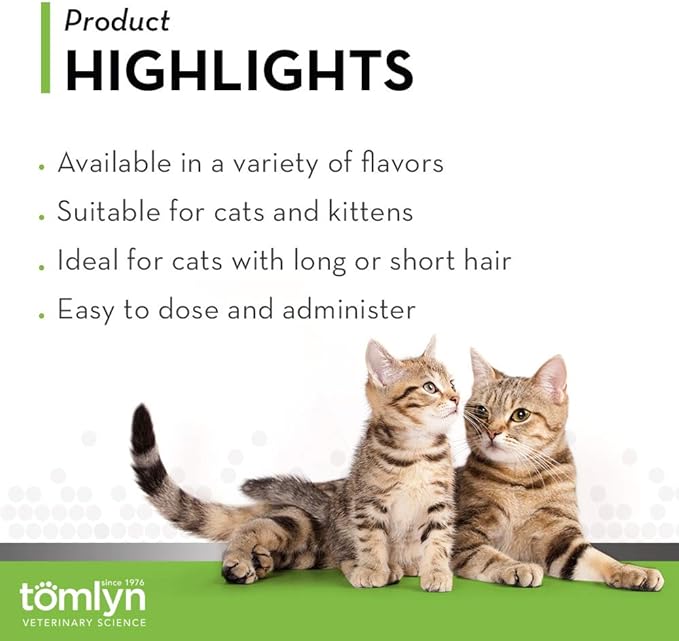 TOMLYN Laxatone Tuna-Flavored Hairball Remedy Gel for Cats and Kittens, 4.25oz - Pack of 2