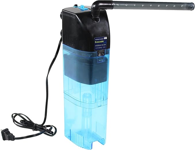 Penn-Plax Cascade 600 Fully Submersible Internal Filter – Provides Physical, Biological, and Chemical Filtration for Aquariums and Turtle Tanks