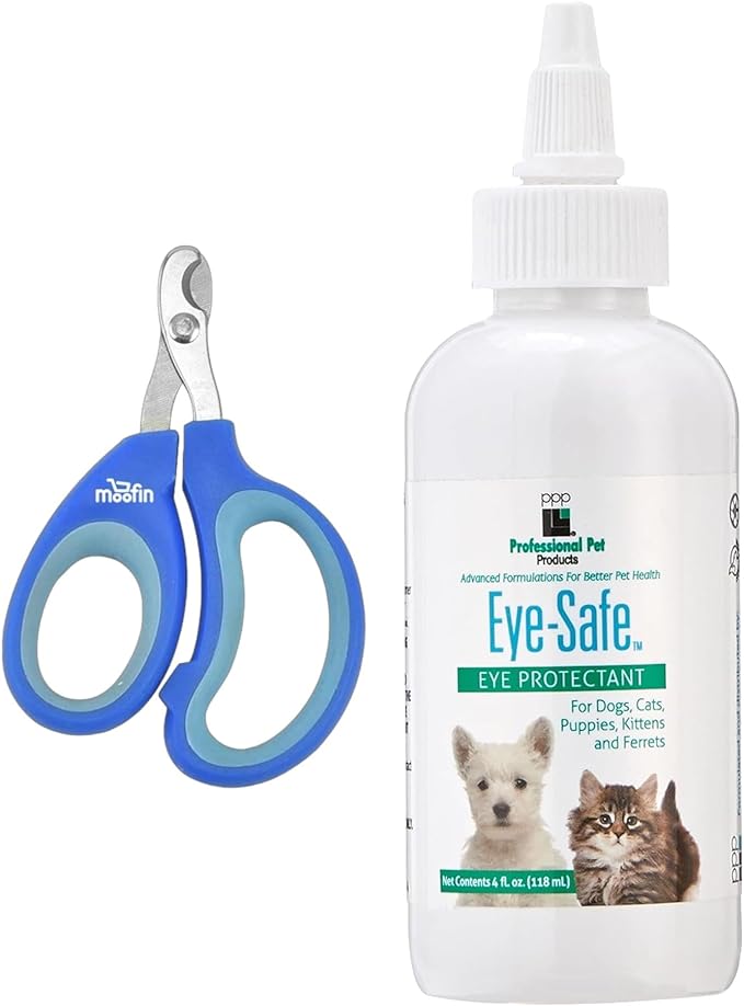 Eye Protectant, 011kg - Dog Eye Wash Bundled with Pet Nail Clipper, Gentle Dog Eye Rinse for Ages, Easy-to-Use Dropper, Veterinarian Recommended [Pack of 1]