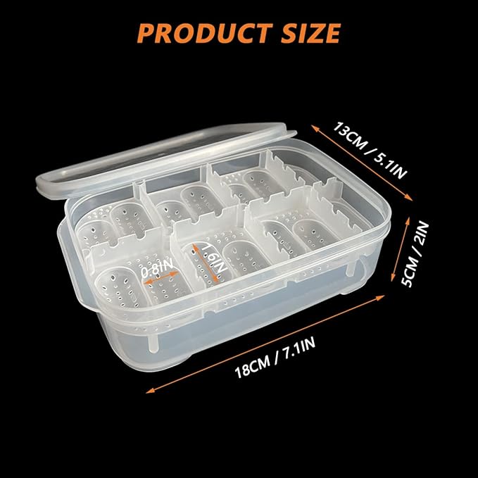14 Grids Reptile Breeding Box, Egg Hatching Incubator Reptile Incubator for Hatching Egg, Snake, Lizards, Turtle, Lions Mane, Gecko Without Thermometer