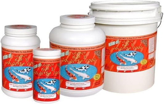 MICROBE-LIFT High Growth and Energy Floating Fish Food Pellets for Ponds, Water Gardens, and Fountains, Safe for Live Goldfish and Koi, 40 lbs