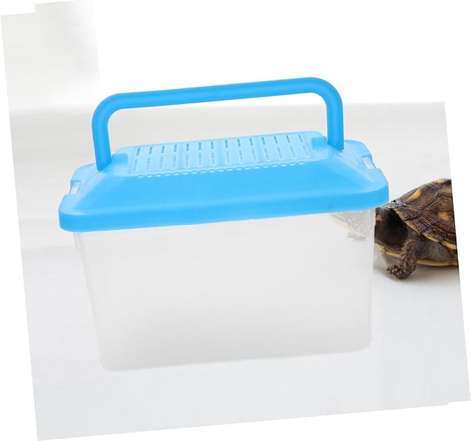 3pcs Plastic Turtle Fish Tank Reptiles Amphibia Acrylic Reptile Cage Reptile Breeding Box Reptile Terrarium Pet Hamster Box Reptile Feeding Box Reptile Feeding Tank Pet House Mini