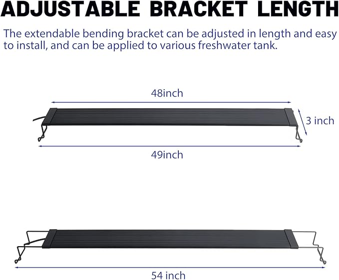 Aquarium Lights Fish Tank Light (Switch Version, 48-54'')