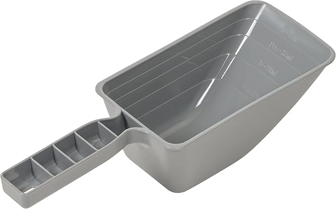 Amazon Basics Airtight Dog Food Storage Container with Scoop, 69 QT, Gray