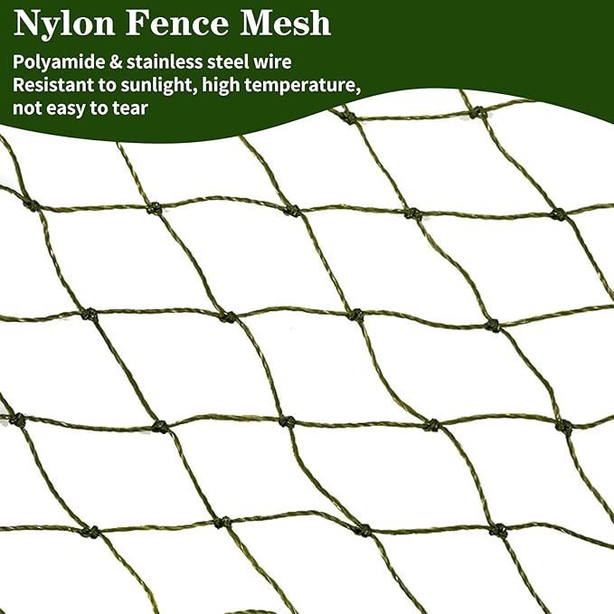 Cat Netting Balcony, Upgraded HDPE & Stainless Steel Tough Balcony Netting for Pets, 10FT X 13.1FT Anti Fall Cat Balcony Netting for Window, Balcony, Stairs, with Cat Ball