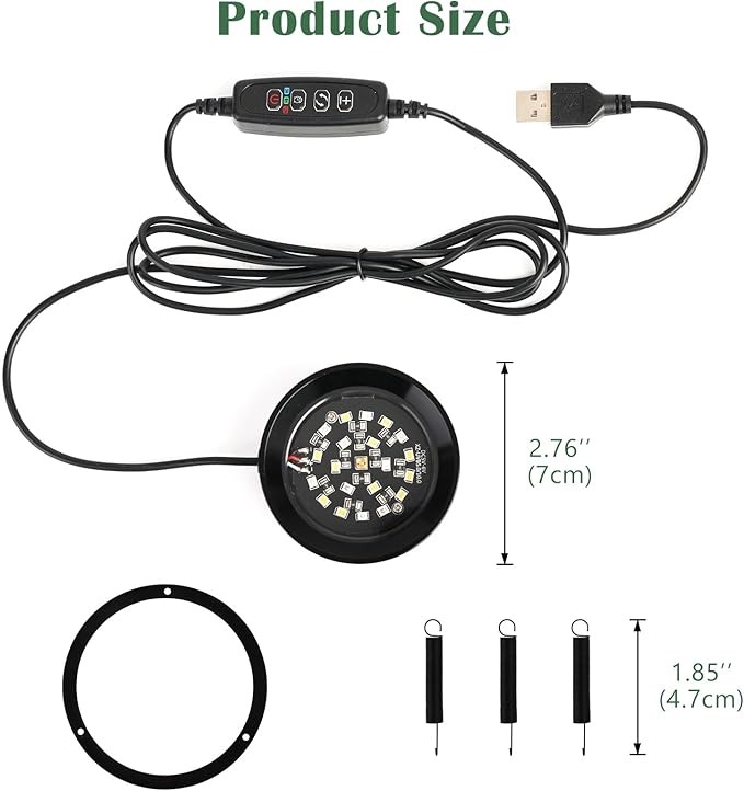 UVA UVB Reptile Heat Lamp with Dimmer and Timer,LED Reptile Light for Bearded Dragon,Turtles,Lizard,Gecko,Adjustable Brightness Reptile Light Fixture for Bearded Dragon and Turtle Tank Accessories