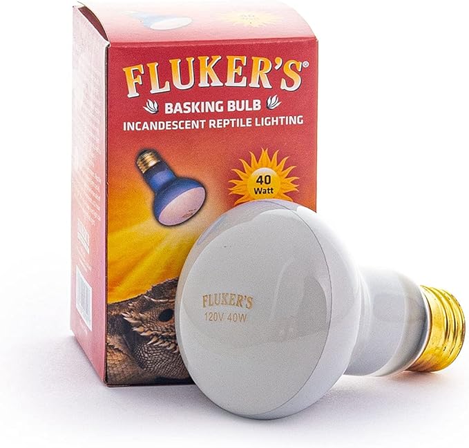 Fluker's Incandescent Basking Spotlight Bulbs for Reptiles Tanks, Reptile Heat Lamp Bulbs for Infrared Light, 40-Watt