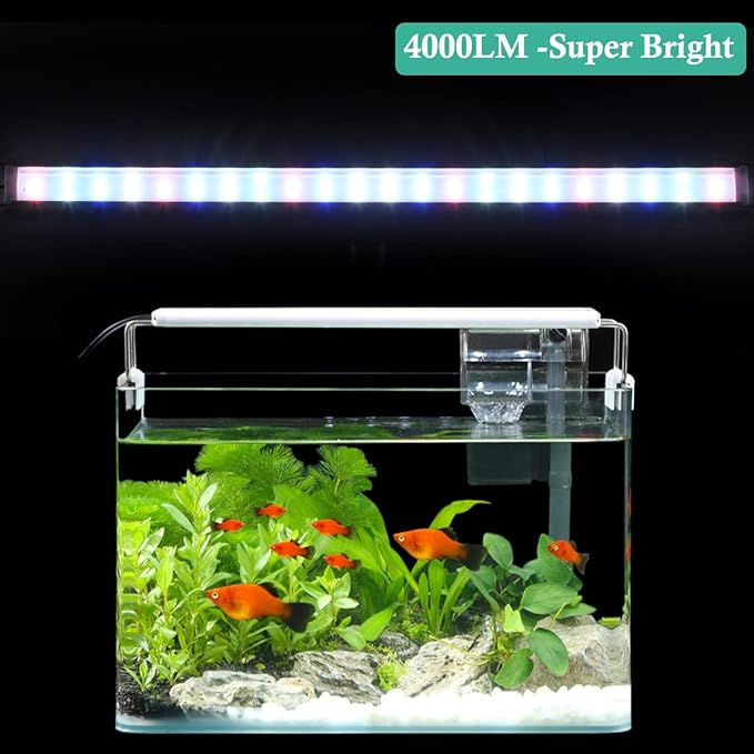 HITOP Full Spectrum LED Aquarium Light – 32-40" Classic Fish Tank Light with Timer, Aquarium Plant Light with Stable Extendable Brackets (32-40in)