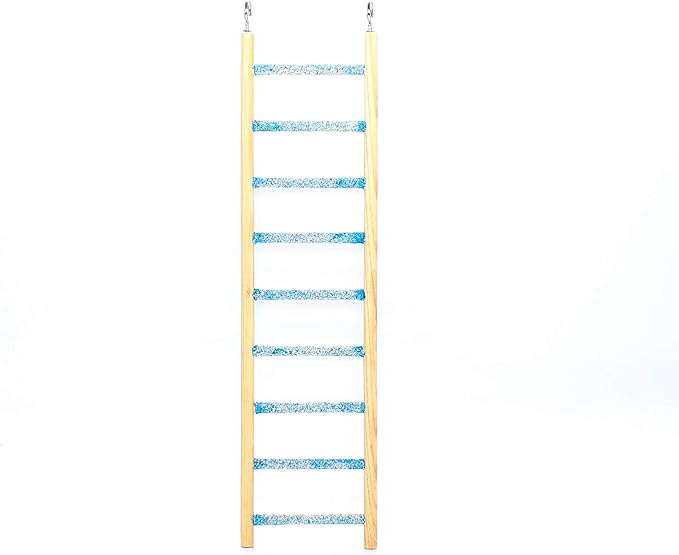 Penn-Plax Bird-Life Trimmer Plus Cement & Wood 9 Step Ladder – Cement Made from Crushed Sea Shells – Great for Small Birds (BA243)