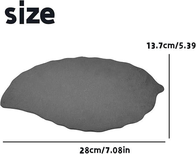 Reptile Basking Platform 7.0''x5.3'' Turtle Rock Plate Feeding Food Dish Feeding Bowl Tortoise Bathing Platform Resting Slate for Lizard Gecko Bearded Dragon Chameleon Frog Hermit Crab