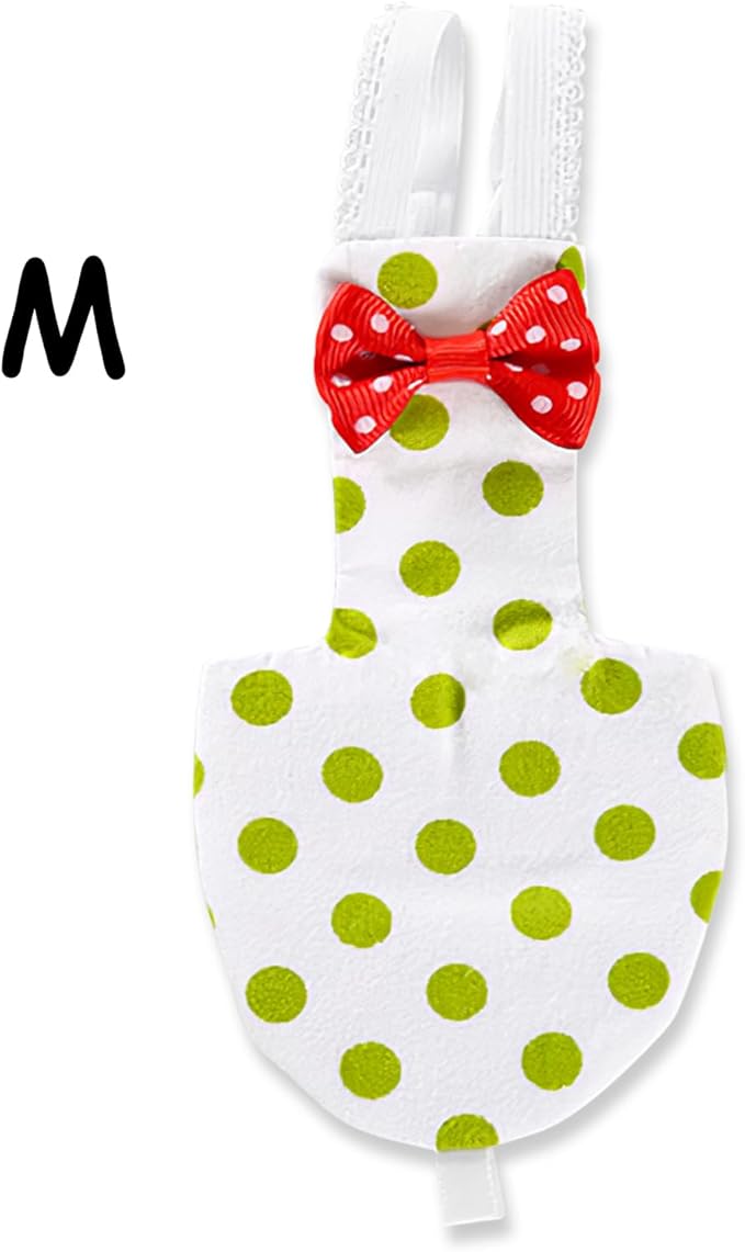 Bird Diaper Flight Suite Bird Vlothes Cockatiel Harness Parrot Nappy with Waterproof Inner Layer washable Cute Urine Wet Suit Macaw Parakeet Bird Clothes Warm (White Polka Dot, M)