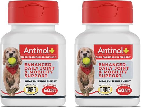 Plus, Mobility, Hip, and Joint Supplement for Dogs, Green-Lipped Mussels and Krill Oil - Dog Joint Supplement, Better and Faster Than Glucosamine and Chondroitin, 120 Soft Gels