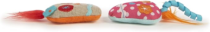 SmartyKat (2 Count Skitter Skulls Cat Toys, Contains Silvervine & Catnip - Pink/Tan, 2 Count