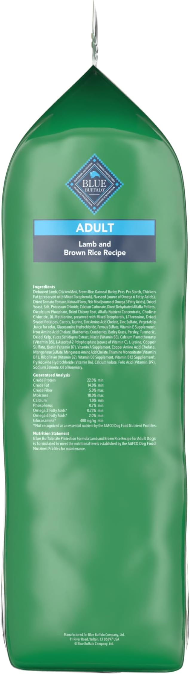 Blue Buffalo Life Protection Formula Adult Dry Dog Food, Helps Build and Maintain Strong Muscles, Made with Natural Ingredients, Lamb & Brown Rice Recipe, 34-lb. Bag