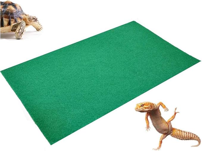 47.2" X 23.6" Reptile Carpet Large Mat Substrate Liner Bedding Reptile Supplies for Terrarium Lizards Snakes Bearded Dragon Gecko Chamelon Turtles Iguana