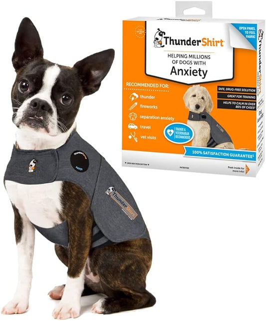 ThunderShirt for Dogs, X Small, Heather Gray Classic - Dog Anxiety Relief Calming Vest