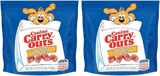Canine Carry Outs Dog Treats, Beef & Cheese Flavor, 47 Ounce (Pack of 2)