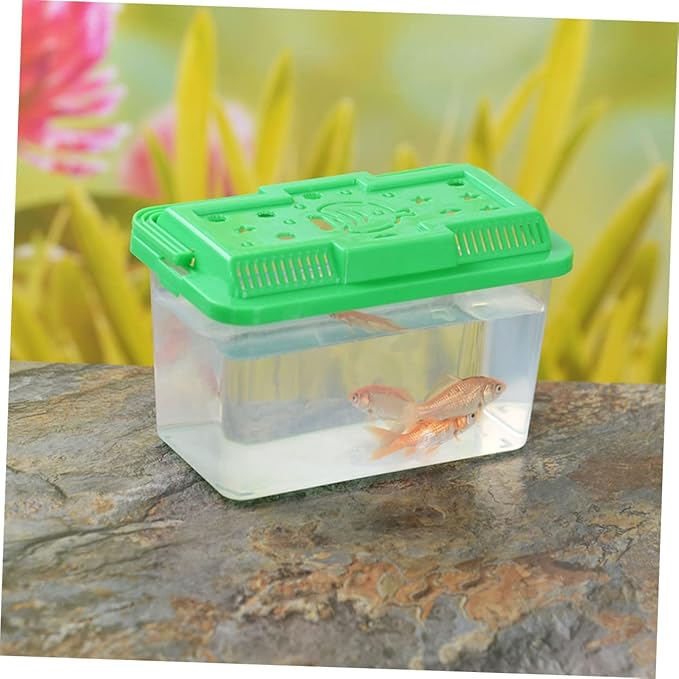 Plastic Turtle Fish Tank Glass Containers Clear Container Hamster Tank Portable Fish Tank Gecko Habitat Portable Tortoise Terrarium Turtle Habitat Plastic Aquarium Turtle Tank Mini