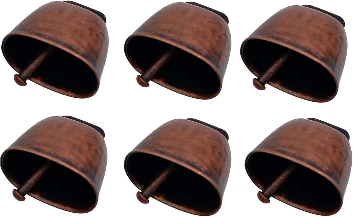 Dog Cat Pet Copper Bells Animal Copper Small Size Bronze Bell Brass Pet Anti-Theft Accessories,wind chimes, baby early childhood bells, bracelet bells (Red Bronze)