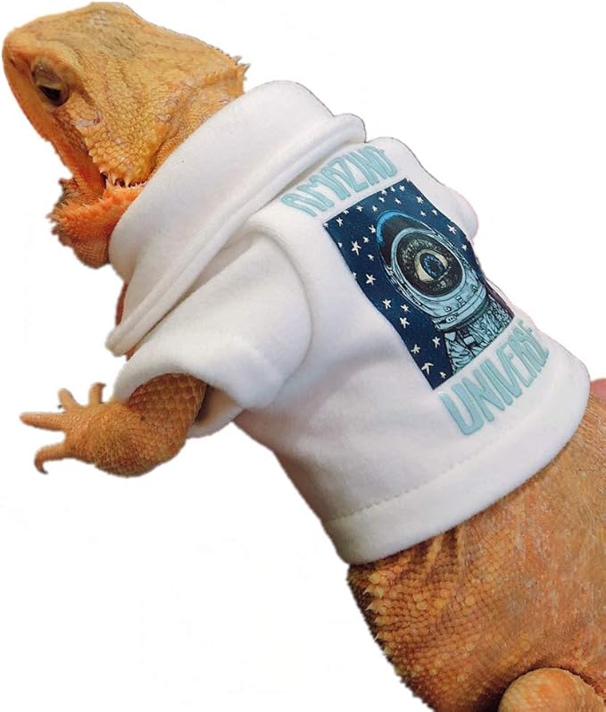 Lizard Clothes for Bearded Dragons Reptile Apparel Handmade Cotton Material Hoodies Sweater for Skin Protection Photo Party for Crested Gecko Chameleon