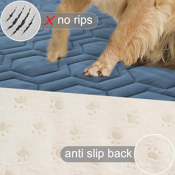 Waterproof and Anti-Slip Dog Bed Cover and Pet Blanket Sofa Pet Bed Mat ，car Incontinence Mattress Protectors Furniture Couch Cover for Most Cats Dogs, Pets （82x82- Navy Blue）