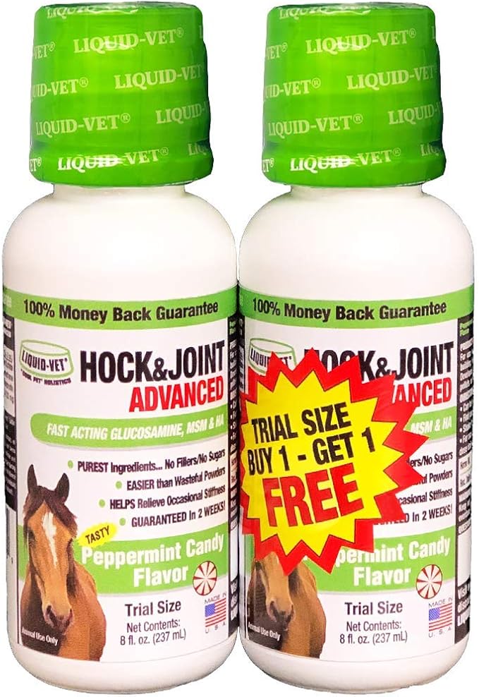 Equine Hip & Joint Advanced Formula, Peppermint Flavor, 8 oz BOGO Trial Pack