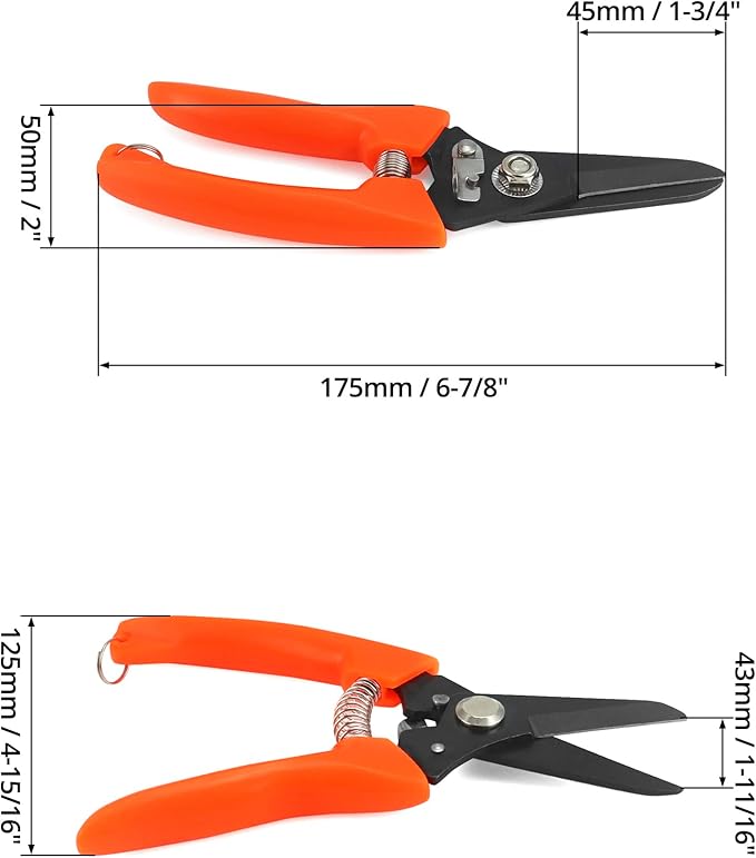QWORK Hoof Trimmers Goat Hoof Trimming, 2 Pack 7" Multipurpose Nail Scissors Daily Trim for Pig Trotters, Sheep, Alpaca, Lamb and Pruning Potted Plants
