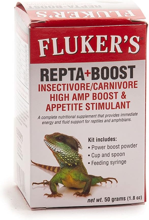 Fluker's Repta Boost, Insectivore and Carnivore High AMP Boost Reptile Supplement, 50gm