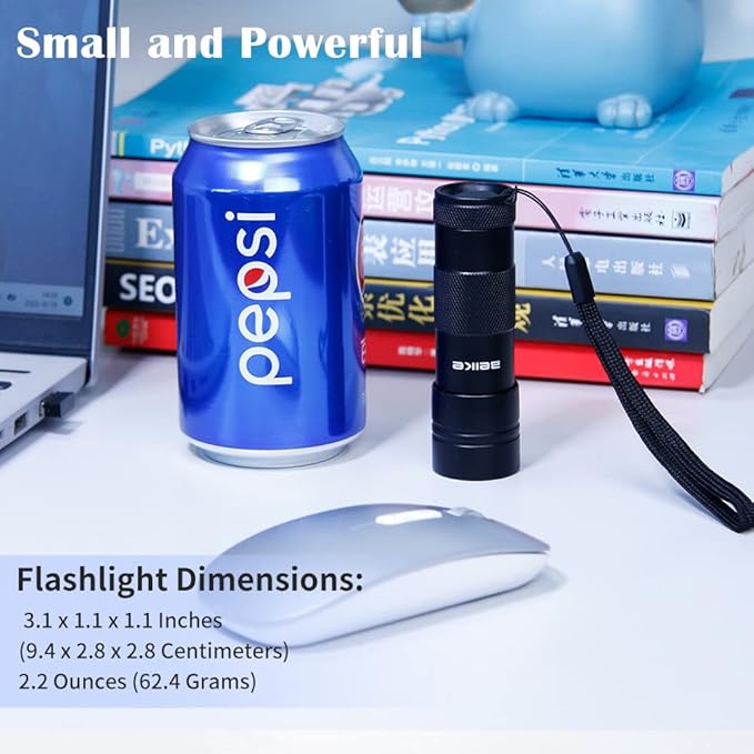 UV Flashlight Black Light, Small Portable Blacklight Flashlight UV Light, 12 LED Mini Black Light Flashlight for Pet Urine Detection (Dog Cat), Scorpion, Resin Curing, Bed Bug