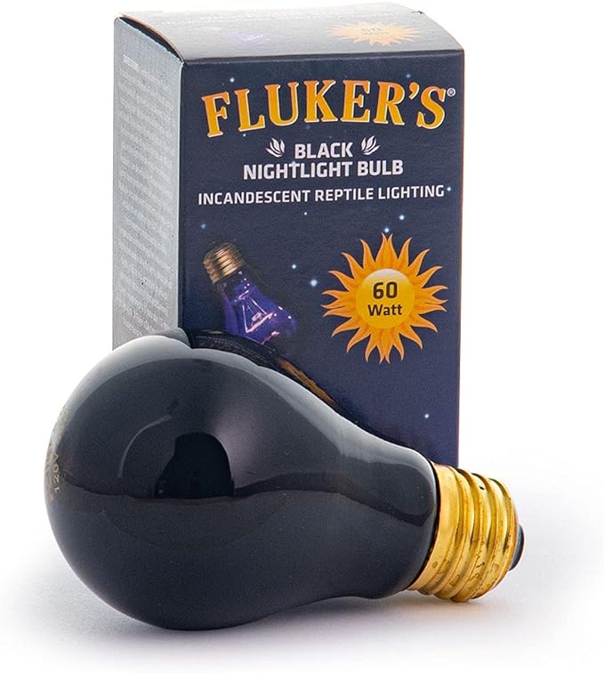 Fluker's Incandescent Black Nightlight Bulbs for Reptiles, 60 Watt