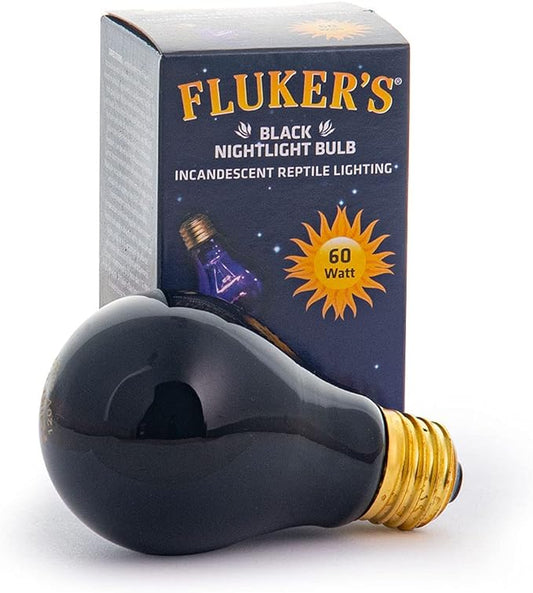 Fluker's Incandescent Black Nightlight Bulbs for Reptiles, 60 Watt