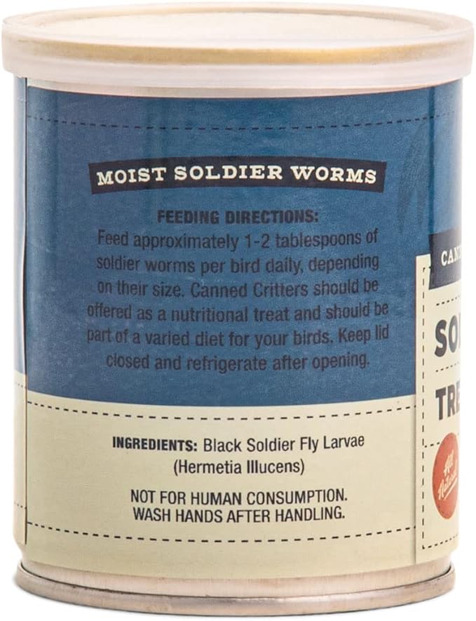 Fluker's Culinary Coop Canned Soldier Worms Chicken Treat, All Natural and Packed with Protein, 2.75 oz (Pack of 2)