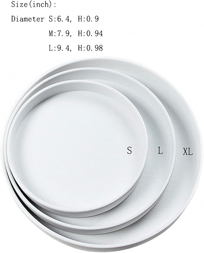 OMEM Reptile Food Bowl Water Dish,Feeding Dish, Birds Bowl (M, White)