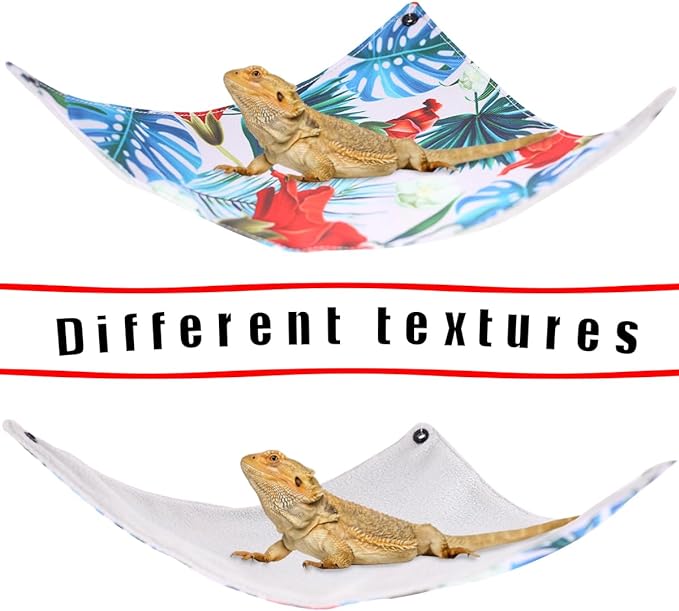 Guinea Pig Carrier,Bearded Dragon with Triangle Floral Hammock Set,Guinea Pig Carrier for 2,Reptile Travel Carrier for Lizards Sugar Glider Hedgehog Rat Parrot Birds (Black, Carrier+Triangle HMK)