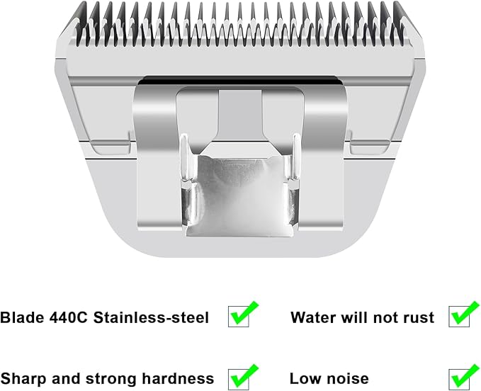 5FW Detachable Dog Grooming Wide Blades,Compatible with Andis,Oster A5,Wahl KM10 Series Clippers,Cut Length 1/4"(6.3mm)