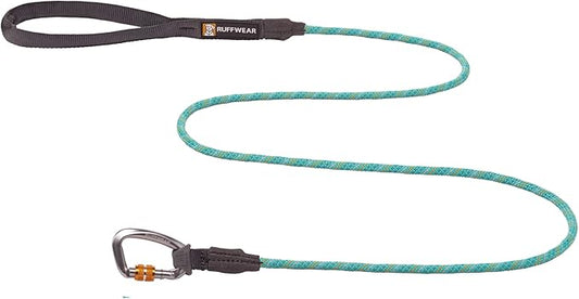 Ruffwear, Knot-a-Leash Dog Leash, Reflective Rope Lead with Carabiner, Aurora Teal, Small