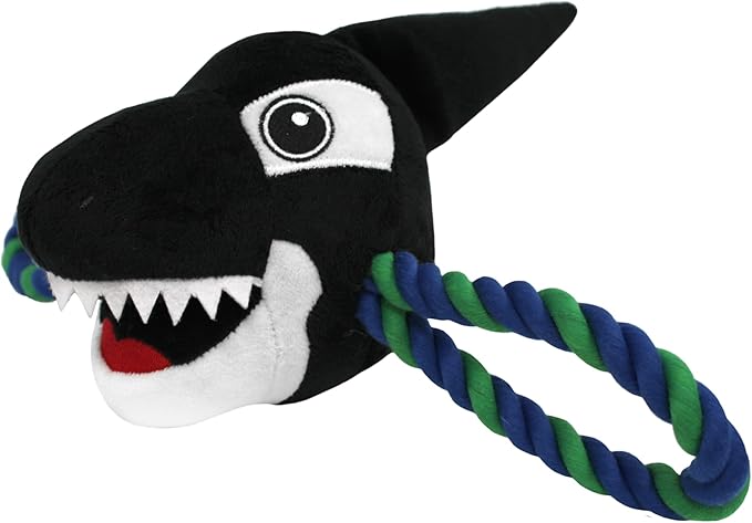 Pets First NHL Vancouver Canucks Mascot Toy for Dogs & Cats. Cute & Entertaining Face with Heavy-Duty Ropes. 7" Chewy Cartoon Toy with Inner Squeaker