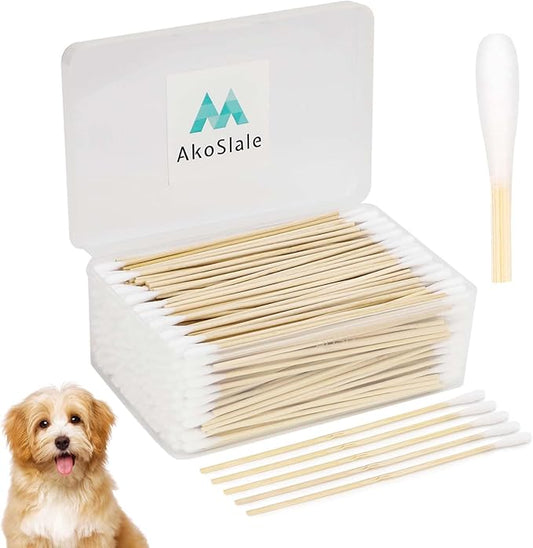 Long Q Tips,400pcs-6 Inch,Bamboo Cotton Swabs for Ears,Long Cotton Swab for Dog Ear Cleaning, Long Cotton Swabs for Makeup,Gun Applicators