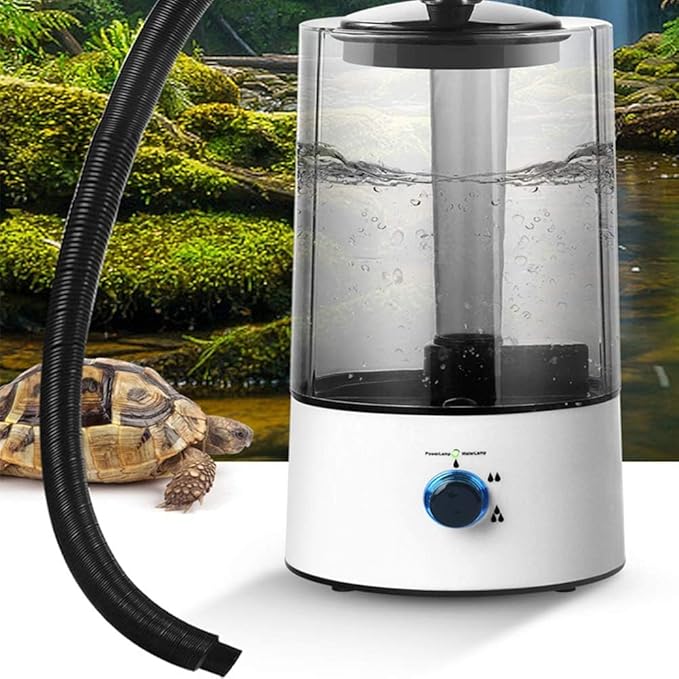 4L Reptile Humidifier, Pet Humidifier Reptile Fogger with Tube Large Capacity Reptile Fogger Humidifier Tank Fog Machine for Reptiles/Amphibians/Vivarium/Herps Terrariums Enclosures