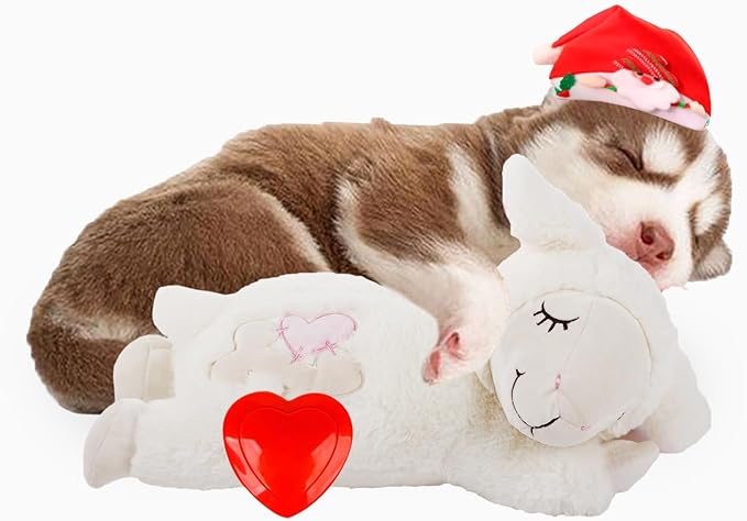 ALL FOR PAWS Heartbeat Dog Toy for Puppy,Dog Behavioral Sleep Aid Puppy Toys,Puppy Heartbeat Stuffed Animal,Dog Anxiety Relief
