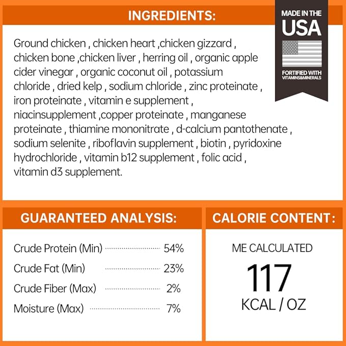 PURPOSE Freeze Dried Raw Cat Food, Chicken Mini Nibs Entree, 9 oz - High Protein, USA Made