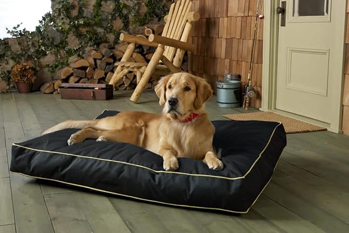 Dog Bed Cover 36Lx27Wx4H Inch.Waterproof Heavy Duty Durable Oxford Dog Bed Replacement Covers with Zipper.Washable Removable Pet Bed Mattress Protector Cover.Black,Cover Only.