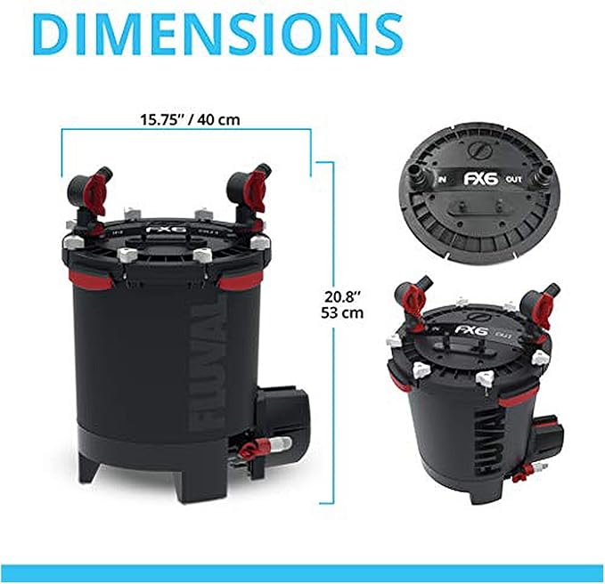 Fluval FX6 High Performance Aquarium Filter, Canister Filter for Aquariums up to 400 Gal.