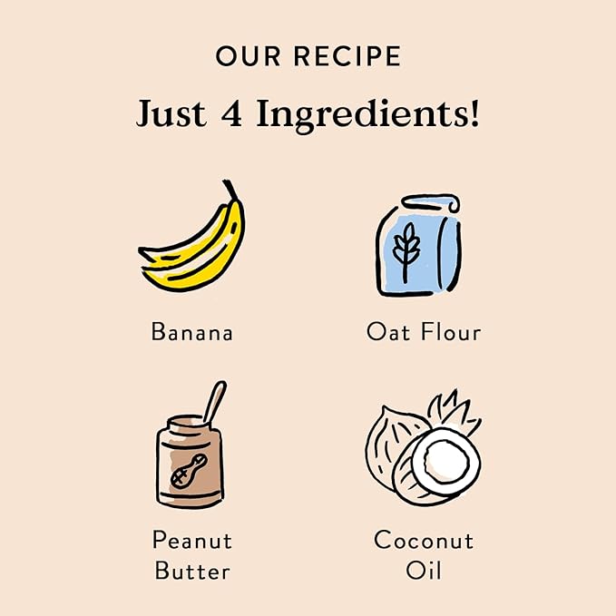 Bocce's Bakery Oven Baked PB & Banana Recipe Treats for Dogs, Wheat-Free Dog Treats, Made with Real Ingredients, Baked in The USA, All-Natural Peanut Butter & Banana Biscuits, 14 oz