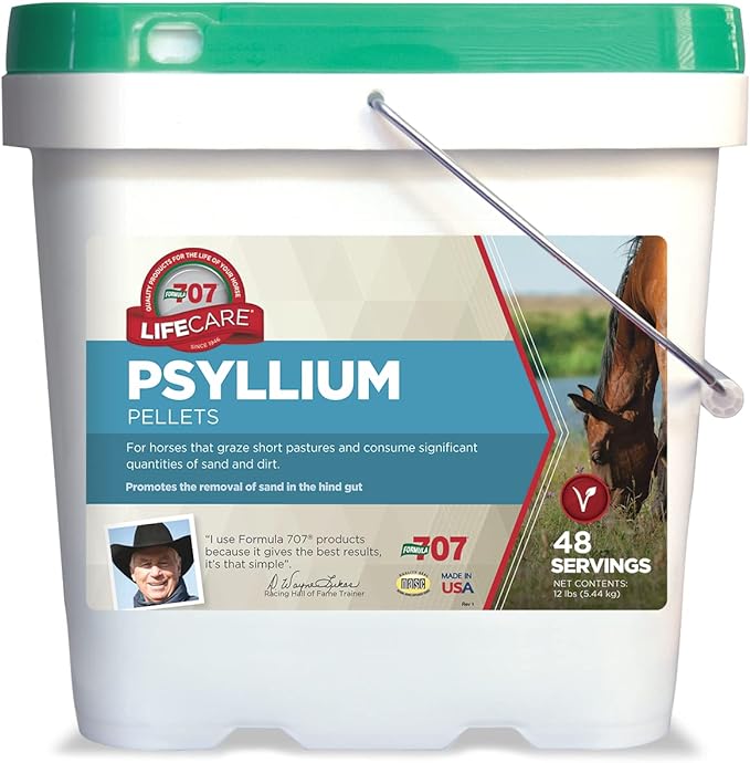 Formula 707 Psyllium Pellets Equine Supplement (12lb Bucket - 48 Day Supply)