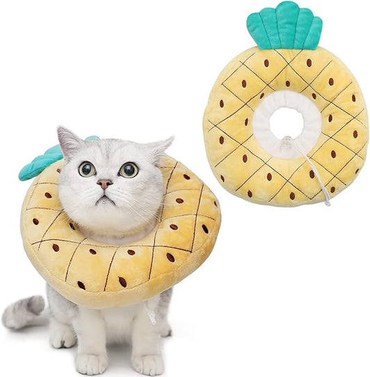 ANWA Adjustable Cat Cone Collar Soft, Cute Cat Recovery Collar, Cat Cones After Surgery for Kittens