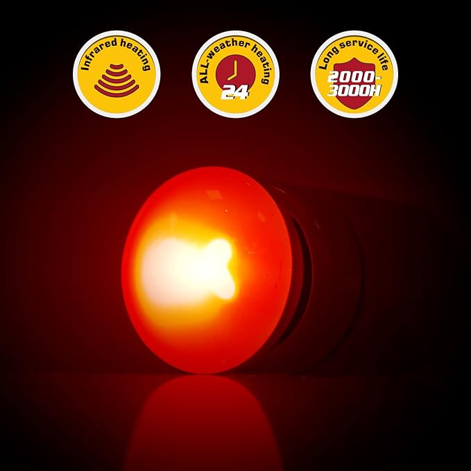 REPTI ZOO 25W Nano Reptile Infrared Heat Lamp 2 Pack,Amphibian Heat Emitter Infrared Basking Spot Light Bulb for Small Geckos,Turtle,Bearded Dragon,Lizard,Tarantulas