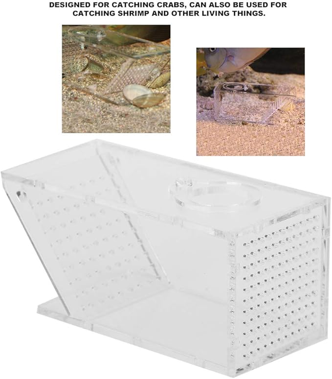 hong Fish Trap Catcher Box, Fish Tank, Tasteless Non-Toxic Safe for Fish Tank Aquarium