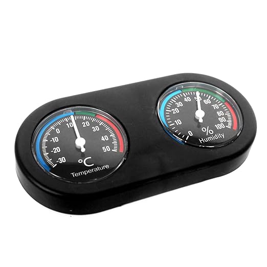Reptile Terrarium Hydro-Thermograph and Humidity Gauge,Dial Gauges Pet Rearing Box Celsius and Fahrenheit